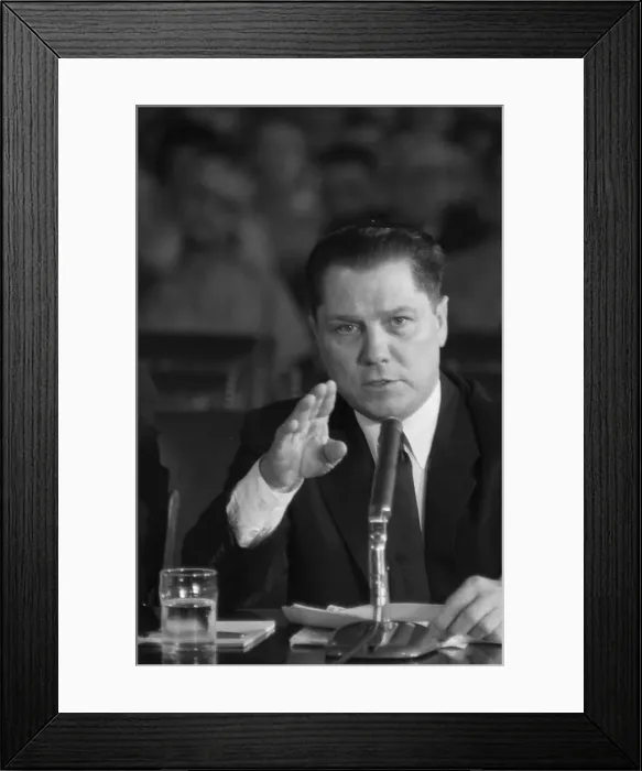 Framed Print : James R. Hoffa Sitting at Microphone Framed Print : James R. Hoffa Sitting at Microphone
