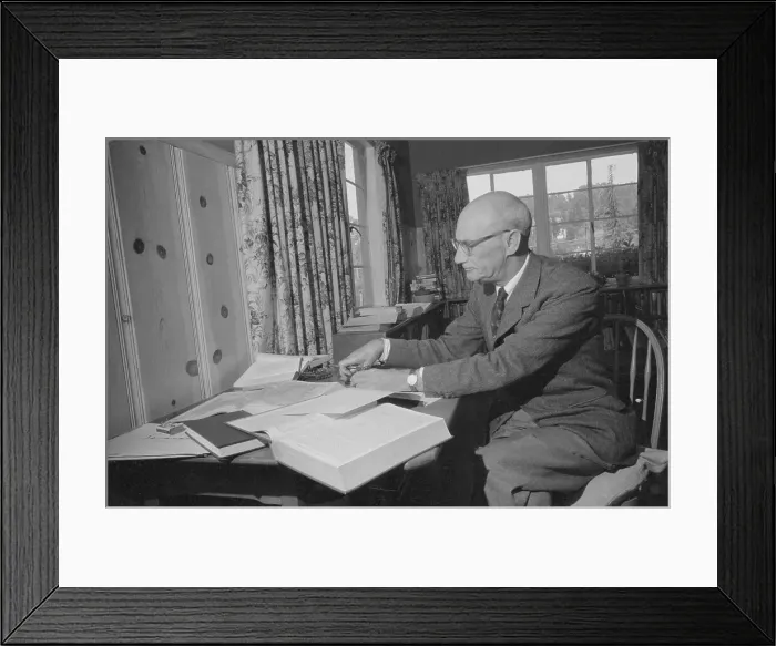 Framed Print : Author C. S. Forester Working at his Desk Framed Print : Author C. S. Forester Working at his Desk