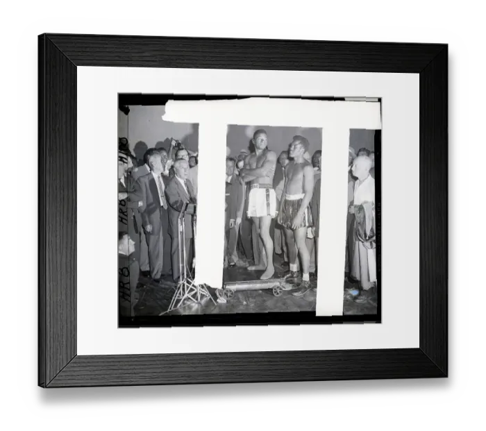 Framed Print : Floyd Patterson Glances at Challenger Framed Print : Floyd Patterson Glances at Challenger