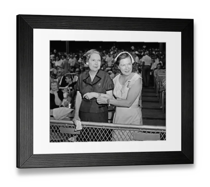 Framed Print : Mrs. Lou Gehrig And Mrs. Babe Ruth Framed Print : Mrs. Lou Gehrig And Mrs. Babe Ruth