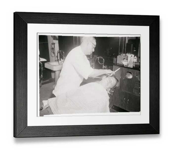 Framed Print : Henry Jackson Getting Shaved in Senatorial Barber Shop Framed Print : Henry Jackson Getting Shaved in Senatorial Barber Shop