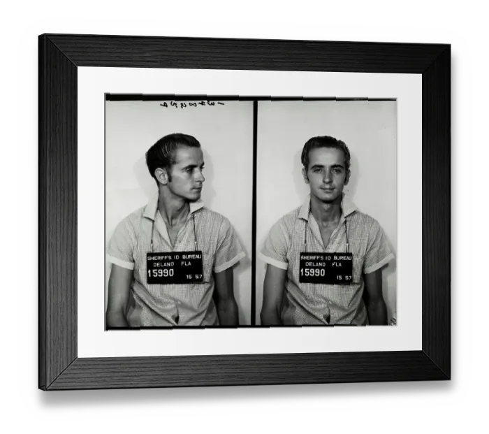 Framed Print : Mug Shot of Donald J. Welder Framed Print : Mug Shot of Donald J. Welder