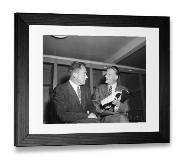 Framed Print : Billy Graham Talks With Richard Nixon Framed Print : Billy Graham Talks With Richard Nixon