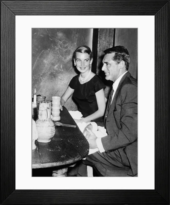 Framed Print : Cary Grant and Betsy Drake Dining Framed Print : Cary Grant and Betsy Drake Dining