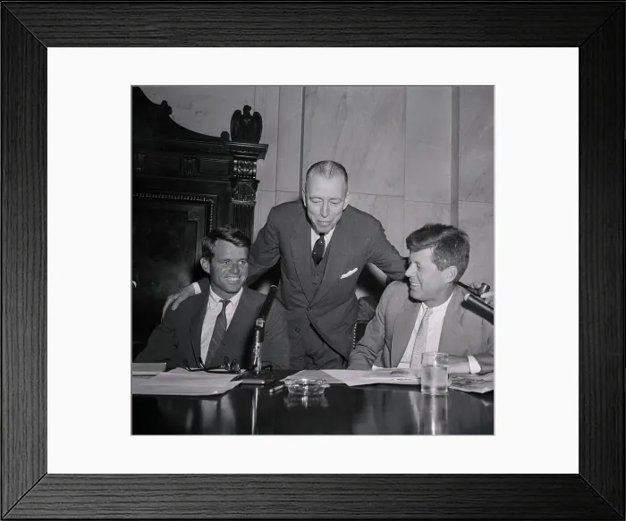 Framed Print : Robert and John F Kennedy with Irving Ives Framed Print : Robert and John F Kennedy with Irving Ives