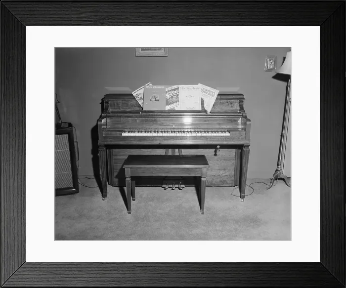 Framed Print : Irving Berlins Specially Built Piano