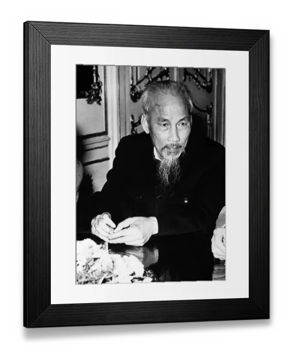 Framed Print : Ho Chi Minh at Table