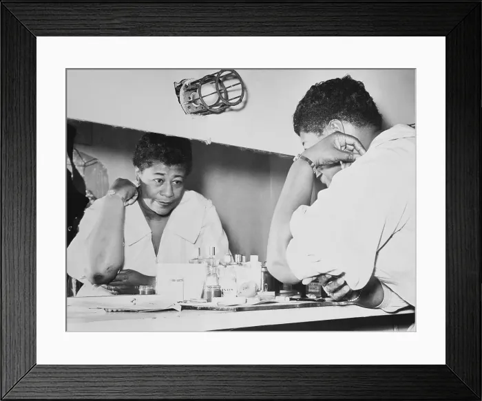Framed Print : Ella Fitzgerald at her Dressing Room Vanity Framed Print : Ella Fitzgerald at her Dressing Room Vanity