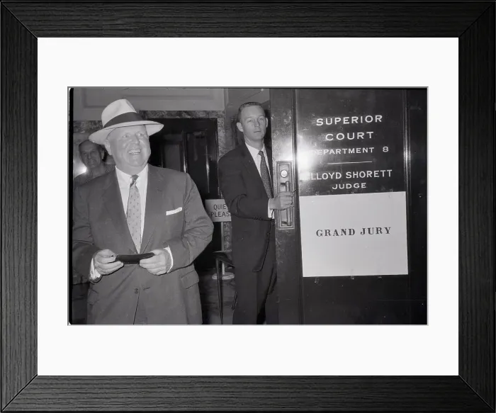 Framed Print : Dave Beck Leaves Grand Jury Chamber Framed Print : Dave Beck Leaves Grand Jury Chamber