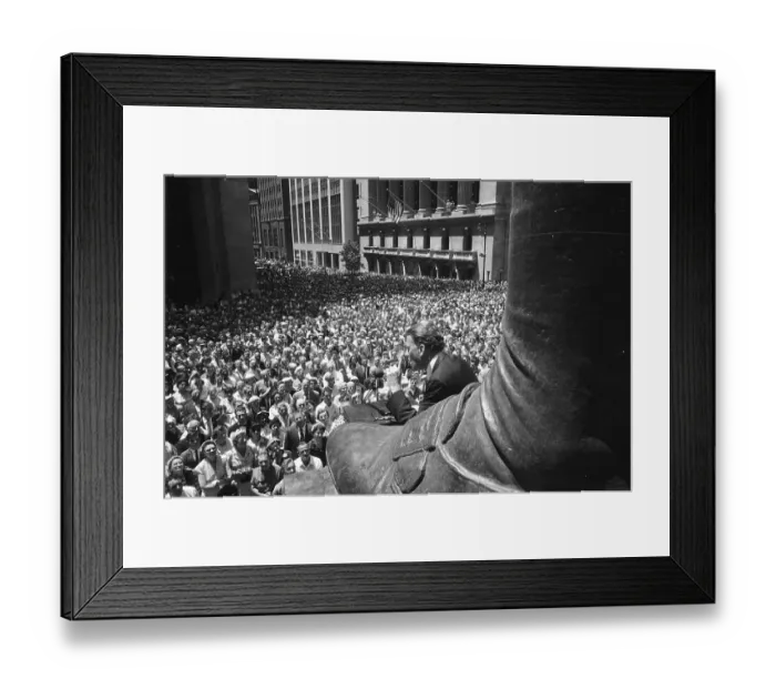 Framed Print : Billy Graham Preaching on Wall Street Framed Print : Billy Graham Preaching on Wall Street