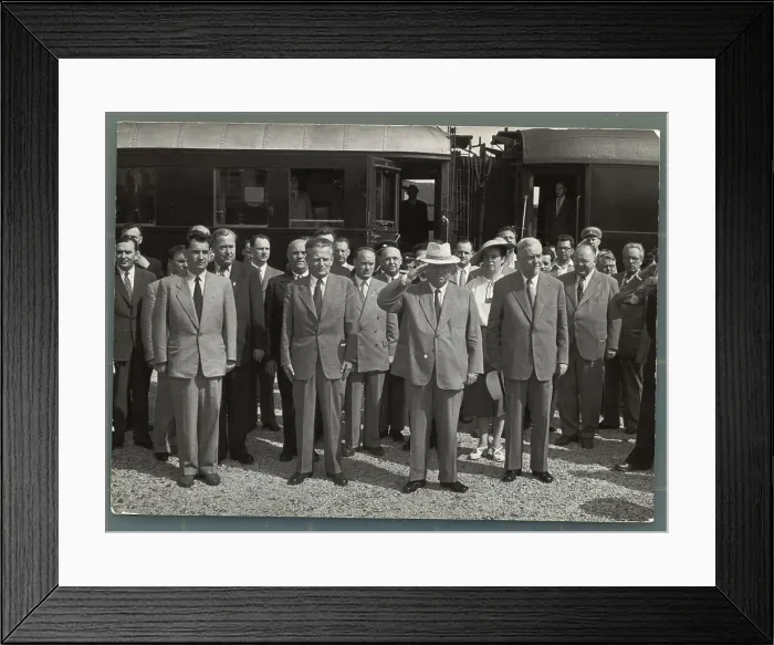 Framed Print : Soviet Leaders Posing with Czech Officials Framed Print : Soviet Leaders Posing with Czech Officials