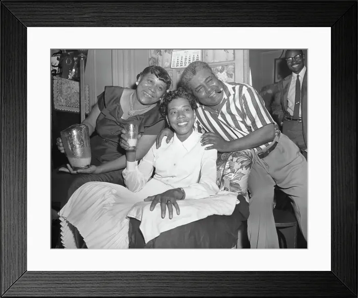 Framed Print : Althea Gibson with Parents Framed Print : Althea Gibson with Parents