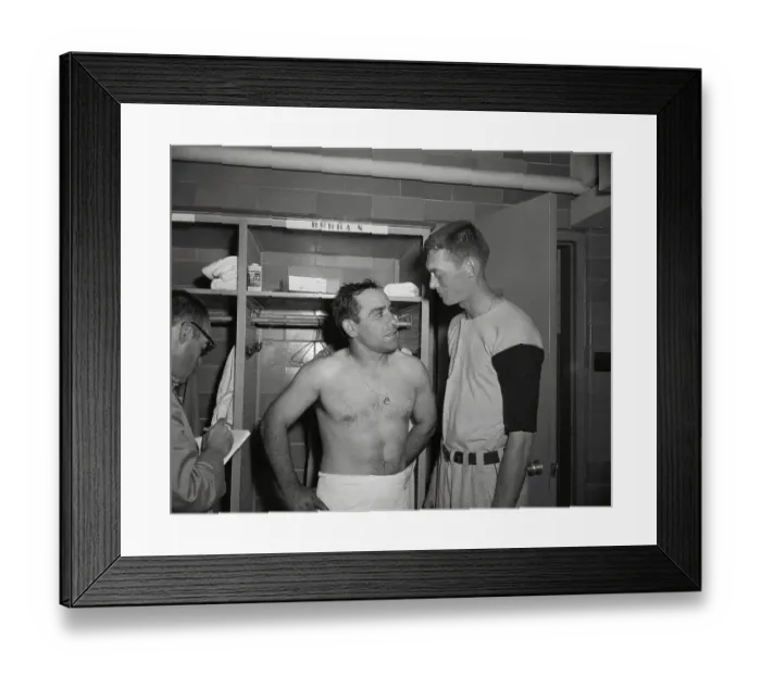 Framed Print : Portrait of Yogi Berra with Jim Bunning Framed Print : Portrait of Yogi Berra with Jim Bunning