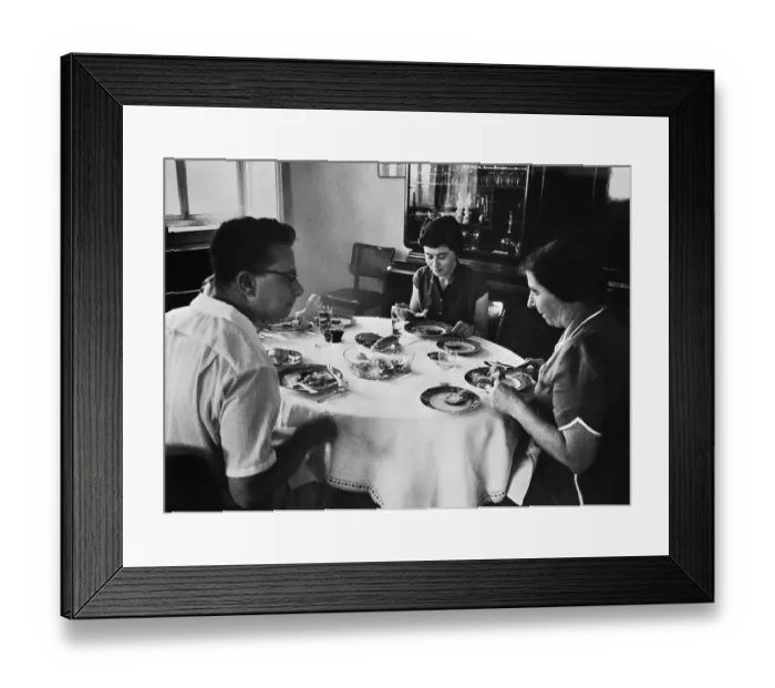 Framed Print : Golda Meir Dining with Family Framed Print : Golda Meir Dining with Family