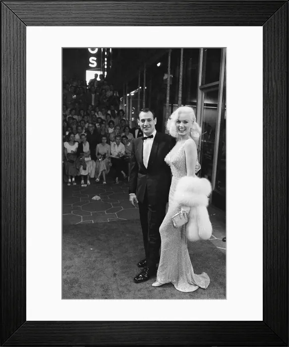 Framed Print : Mamie Van Doren and Ray Anthony Posing at Hollywood Theater Premier Framed Print : Mamie Van Doren and Ray Anthony Posing at Hollywood Theater Premier