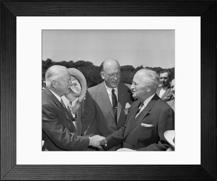 Framed Print : Harry S. Truman Greeting Herbert Hoover and Harry Gambrel Framed Print : Harry S. Truman Greeting Herbert Hoover and Harry Gambrel