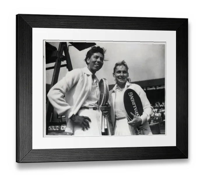 Framed Print : Althea Gibson and Darlene Hard at Wimbledon