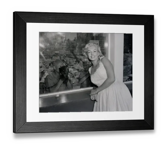 Framed Print : Marilyn Monroe at Picture Window Framed Print : Marilyn Monroe at Picture Window