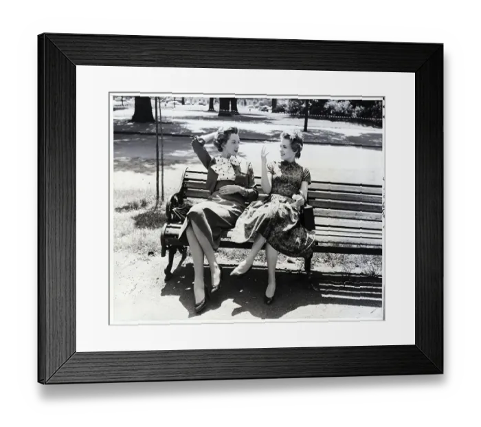 Framed Print : Jean Seberg and Deborah Kerr Seated Framed Print : Jean Seberg and Deborah Kerr Seated