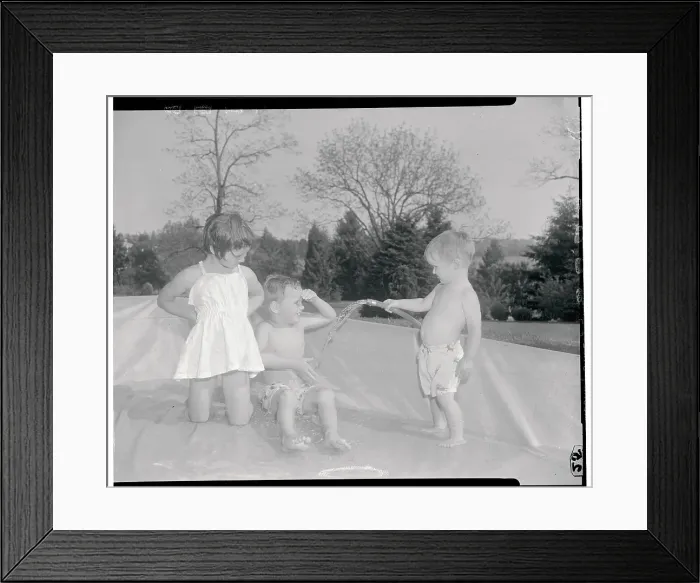 Framed Print : Children of Robert and Ethel Kennedy Playing Outdoors Framed Print : Children of Robert and Ethel Kennedy Playing Outdoors