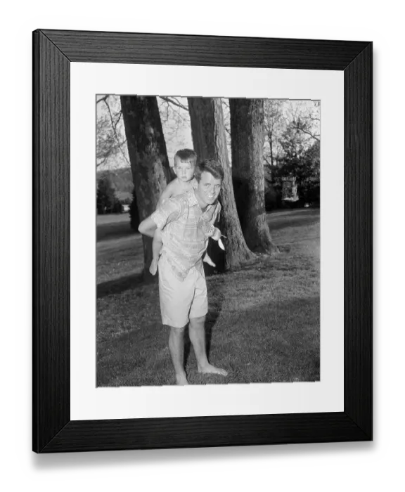 Framed Print : Robert F. Kennedy Carrying Son Robert Kennedy Jr Framed Print : Robert F. Kennedy Carrying Son Robert Kennedy Jr