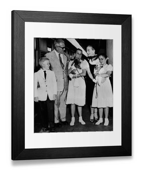 Framed Print : Joan Crawford with Husband and Children
