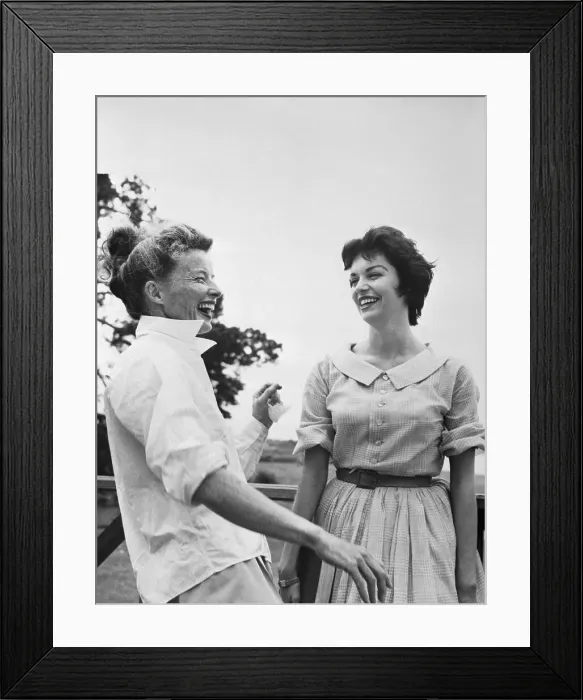 Framed Print : Portrait of Katharine Hepburn with Barbara Hall Framed Print : Portrait of Katharine Hepburn with Barbara Hall