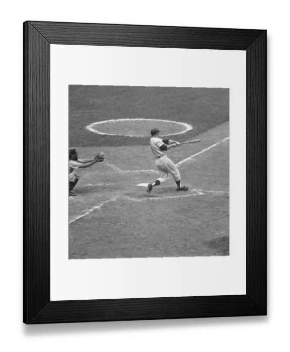 Framed Print : View from Behind of Mickey Mantle Swinging Bat Framed Print : View from Behind of Mickey Mantle Swinging Bat
