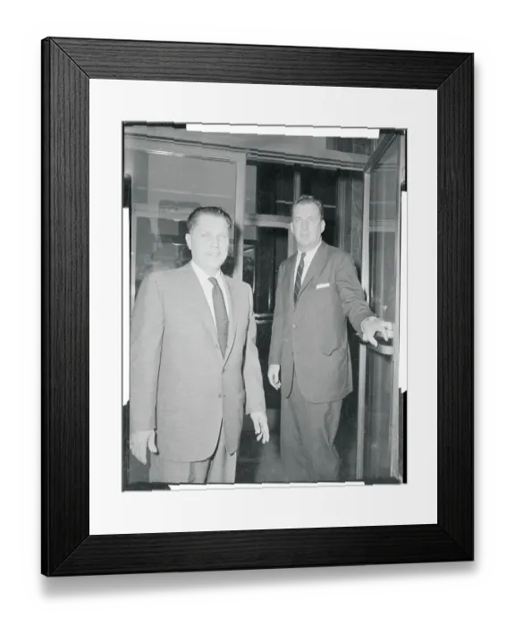 Framed Print : Jimmy Hoffa with Edward Bennett Williams