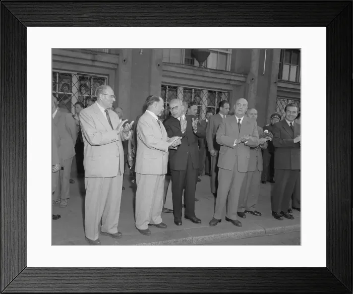 Framed Print : East German and Polish Officials Applauding Framed Print : East German and Polish Officials Applauding