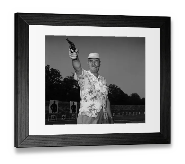 Framed Print : Curtis LeMay Holding Pistol Framed Print : Curtis LeMay Holding Pistol