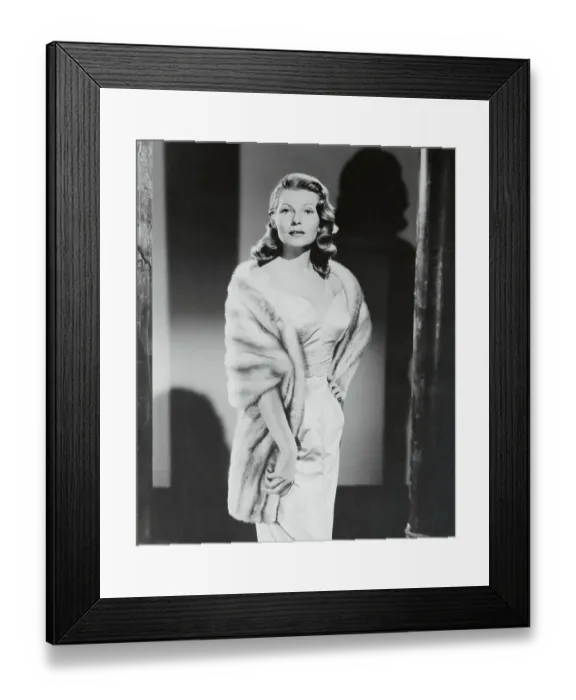 Framed Print : Rita Hayworth in Mink Stole Framed Print : Rita Hayworth in Mink Stole