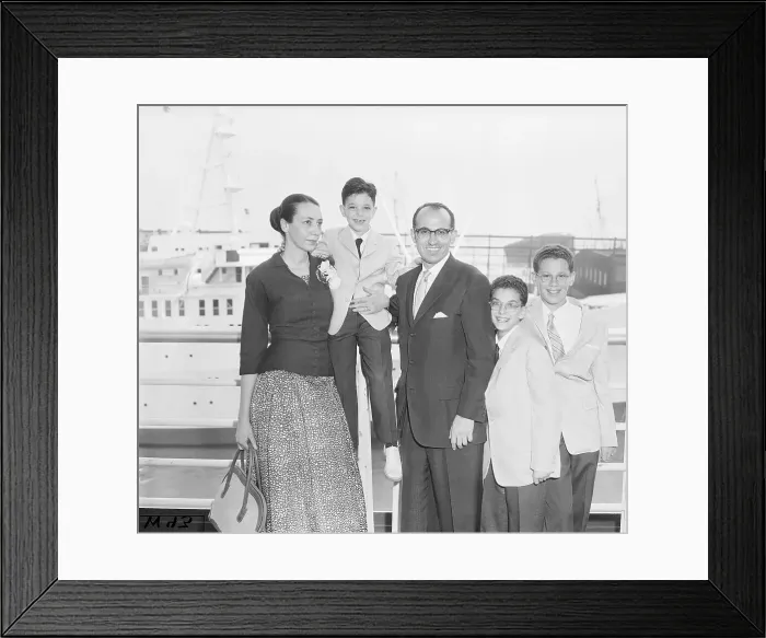 Framed Print : Dr. Jonas Salk and His Family Framed Print : Dr. Jonas Salk and His Family