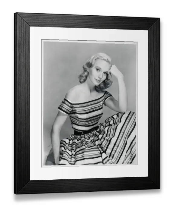 Framed Print : Eva Marie Saint In Striped Gown Framed Print : Eva Marie Saint In Striped Gown
