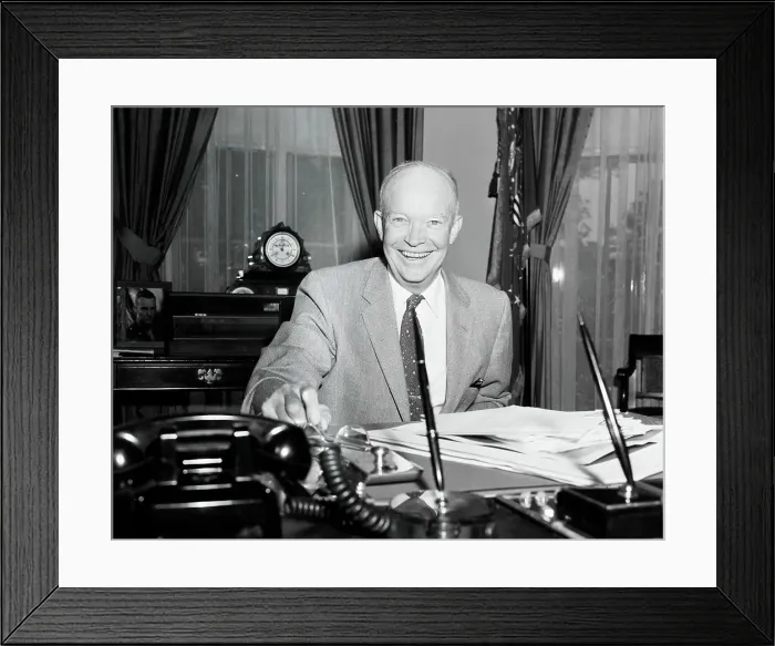 Framed Print : President Dwight Eisenhower at His Desk Framed Print : President Dwight Eisenhower at His Desk