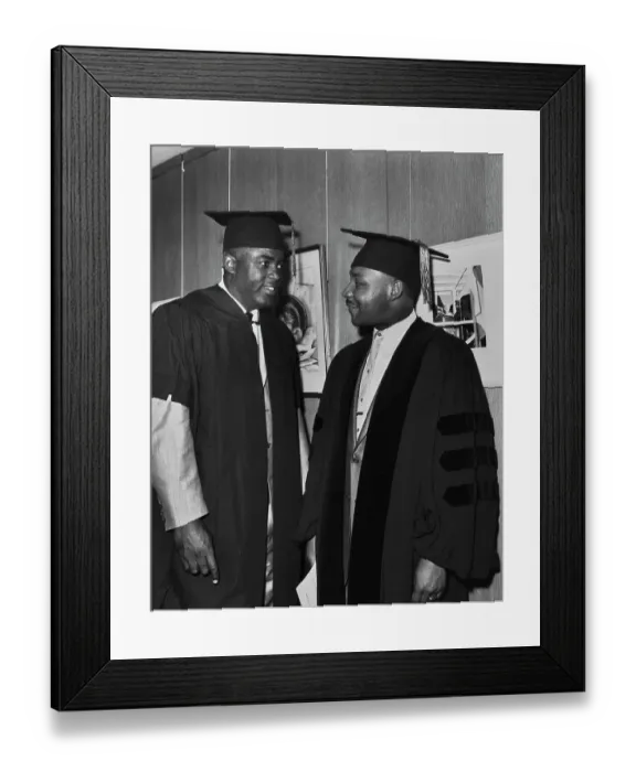Framed Print : Jackie Robinson And Martin Luther King