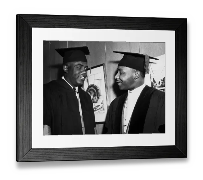 Framed Print : Martin Luther King, Jr. and Jackie Robinson at Commencement Framed Print : Martin Luther King, Jr. and Jackie Robinson at Commencement