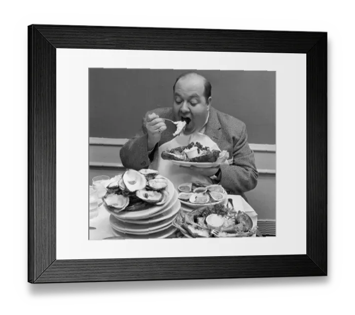 Framed Print : Stubby Kaye Eating Framed Print : Stubby Kaye Eating