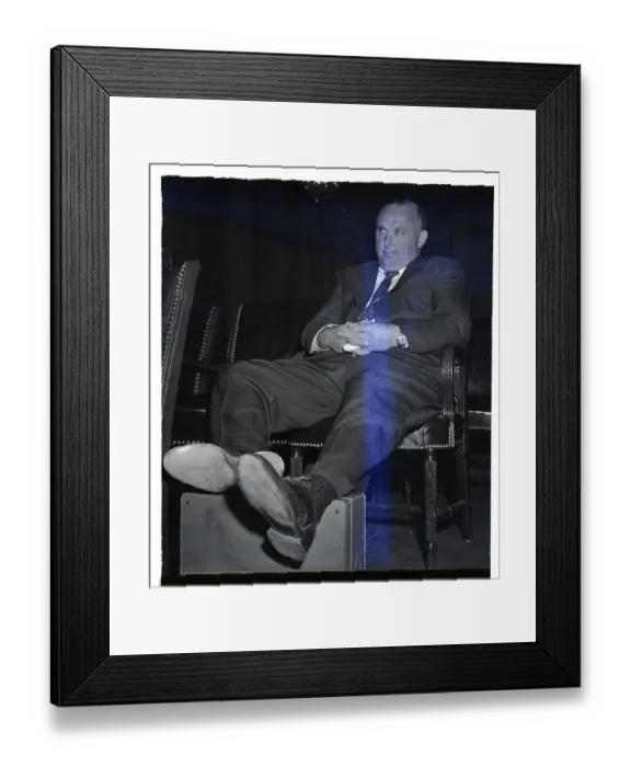 Framed Print : Dave Beck Jr. with Feet on Briefcase Framed Print : Dave Beck Jr. with Feet on Briefcase