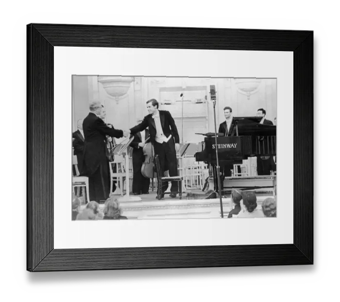 Framed Print : Pianist Glenn Gould Thanking Orchestra Framed Print : Pianist Glenn Gould Thanking Orchestra