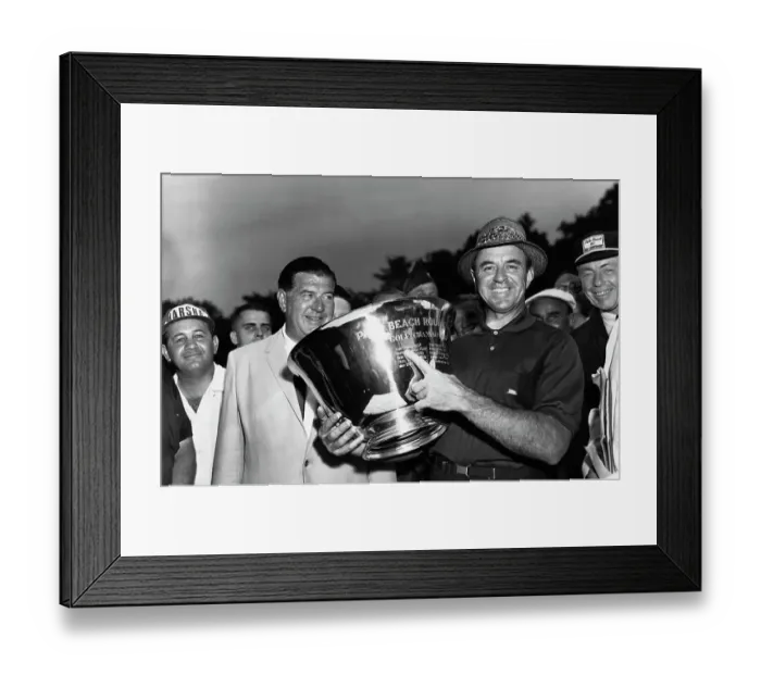 Framed Print : Sammy Snead Pointing to Trophy Framed Print : Sammy Snead Pointing to Trophy