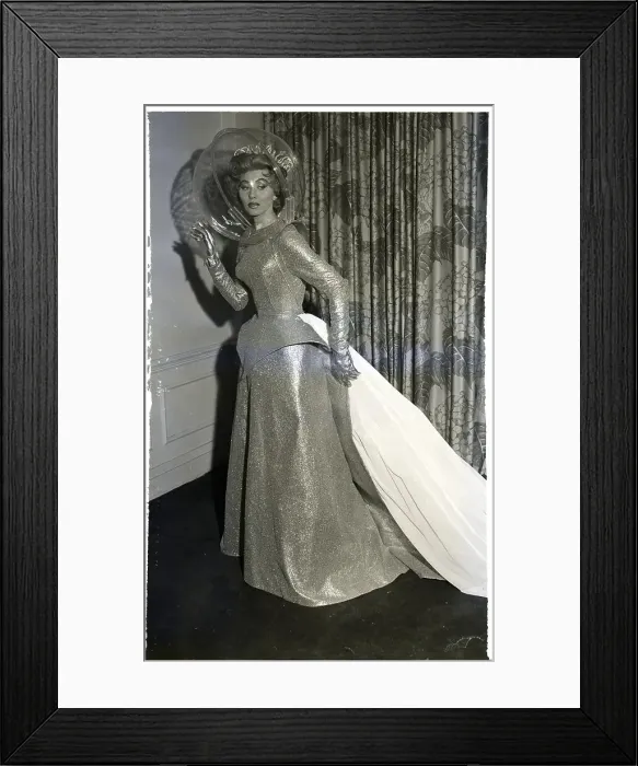 Framed Print : Woman W / Futuristic Dress / Headpiece