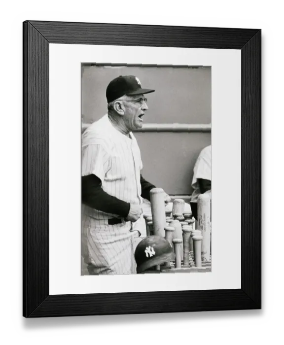 Framed Print : Casey Stengel Shouting from Dugout Framed Print : Casey Stengel Shouting from Dugout
