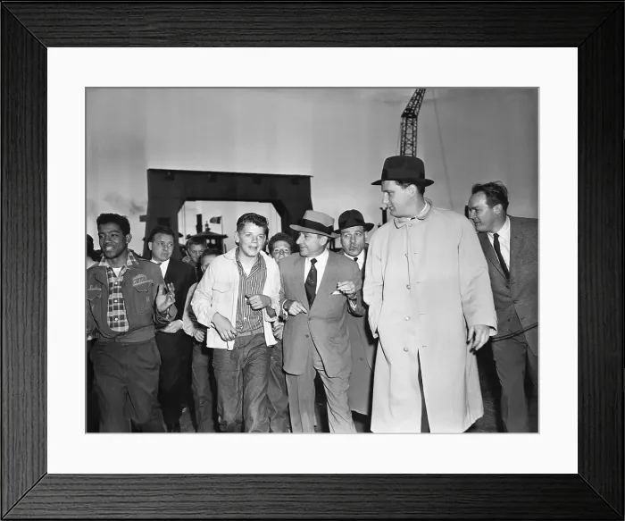 Framed Print : Boys Walking with Frank Costello Framed Print : Boys Walking with Frank Costello