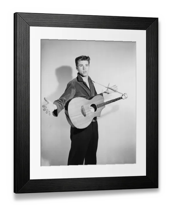 Framed Print : Ricky Nelson Imitates Elvis
