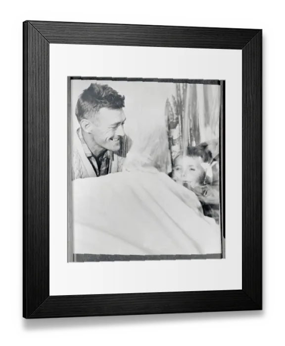 Framed Print : Benjamin Hooper Smiling at his Son Framed Print : Benjamin Hooper Smiling at his Son