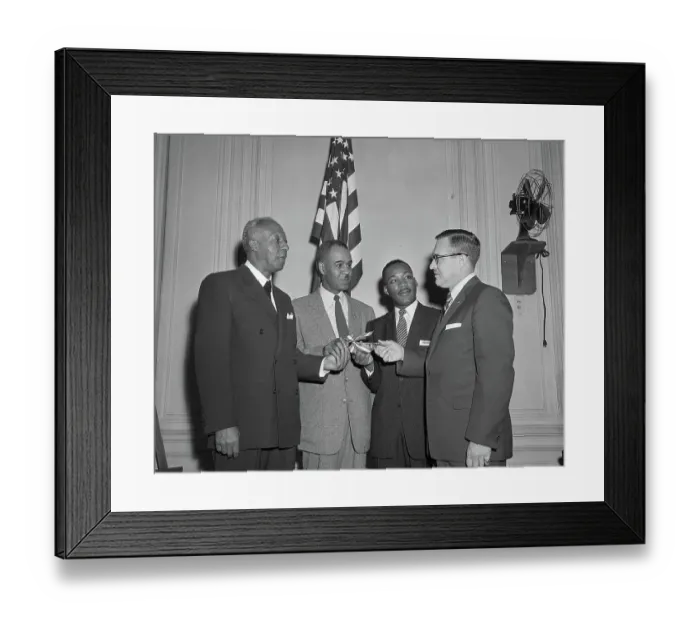 Framed Print : African American Leaders Receive Key to City Framed Print : African American Leaders Receive Key to City