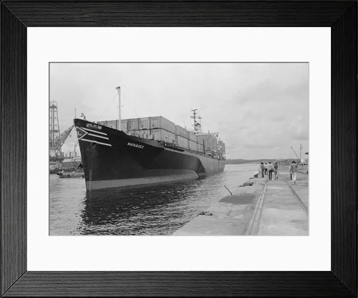 Framed Print : View of the American Freighter SS Mayaguez Framed Print : View of the American Freighter SS Mayaguez