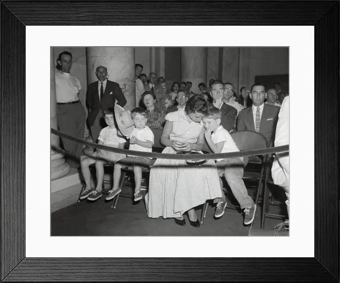 Framed Print : Ethel Kennedy and Three of Her Children Attending Hearing Framed Print : Ethel Kennedy and Three of Her Children Attending Hearing