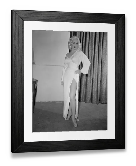 Framed Print : Mamie Van Doren Posing in Evening Gown Framed Print : Mamie Van Doren Posing in Evening Gown